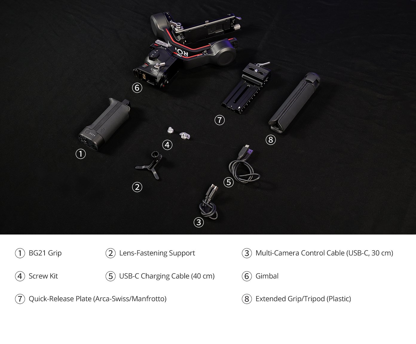 DJI RS 3 Kutu içeriği