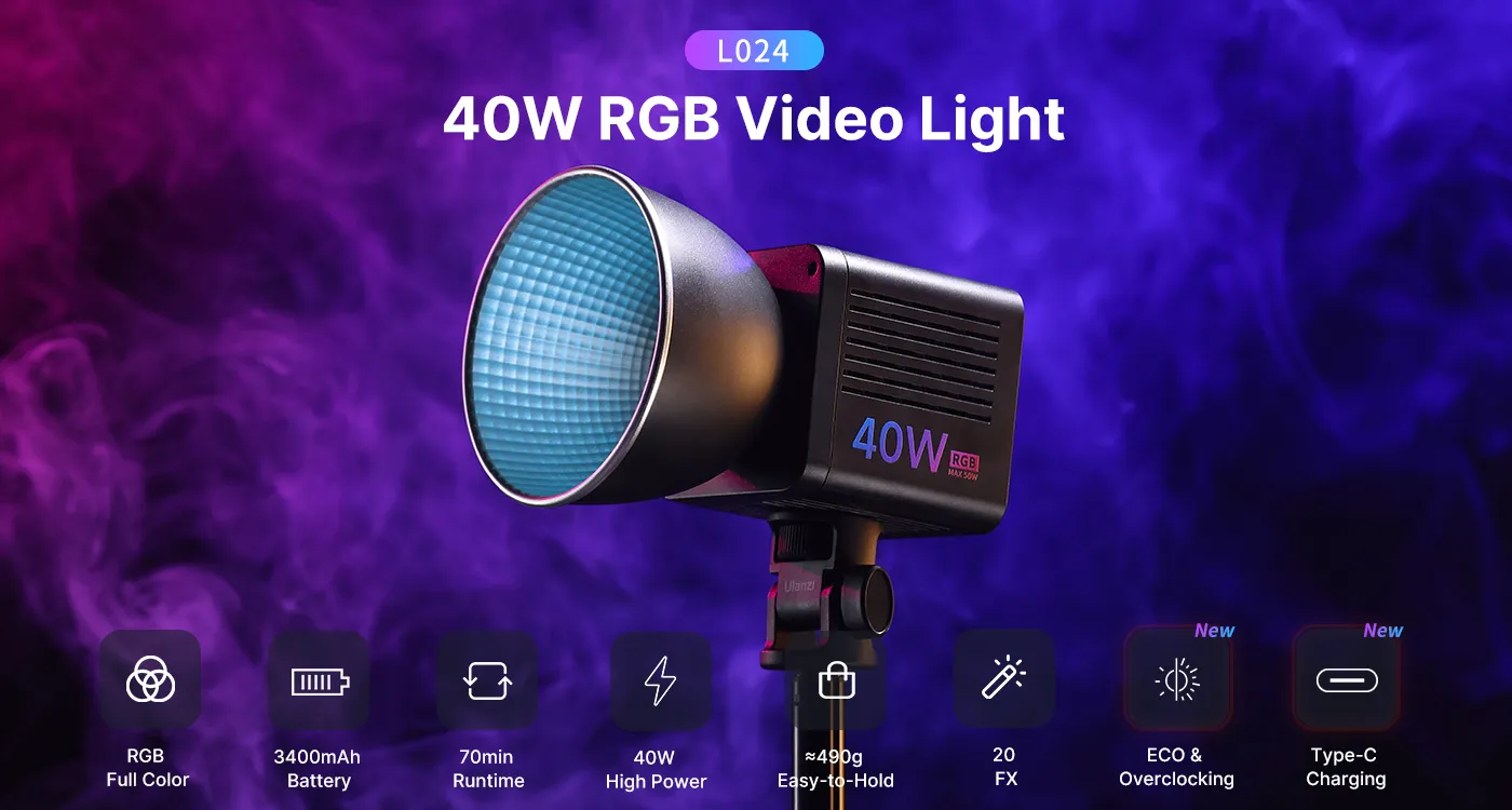 Ulanzi 40W RGB COB Video Light (L024)