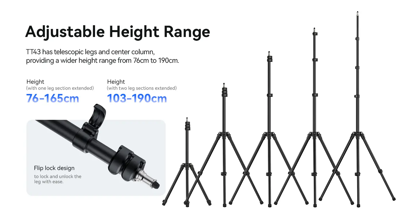 Ulanzi Katlanabilir Işık Ayağı Tripod (TT43)